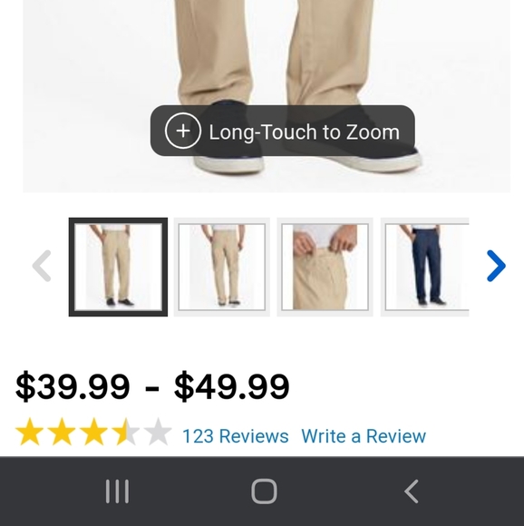 NWOT Adjust-A-Band Khaki Cargo Pants Size42 S - Picture 10 of 10